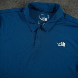 The North Face Wander Polo Shirt Mens XL Blue Short Sleeve Logo NF0A7QB8